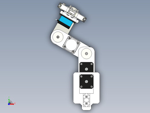 Scara robot 5 DOF机械臂3D数模图纸 STP格式前视缩略图