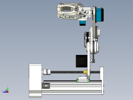 Scara robot 5 DOF机械臂3D数模图纸 STP格式右视缩略图