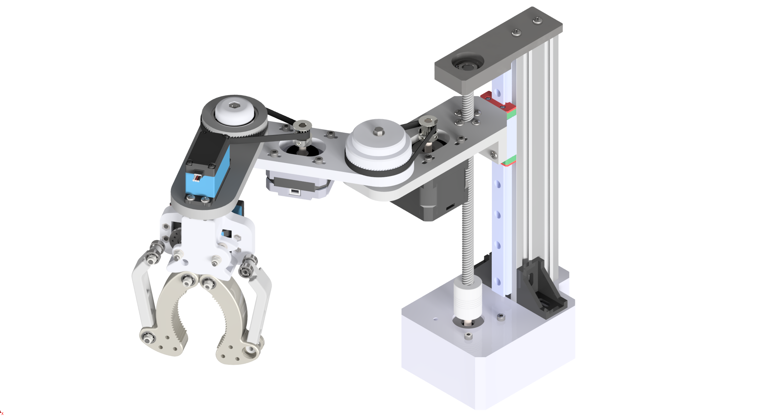 Scara robot 5 DOF机械臂3D数模图纸 STP格式