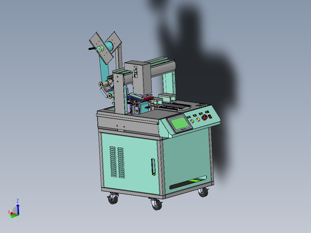 半自动化手工贴合机、桌面型贴标机 3D模型（SolidWorks设计，提供step(stp)_x_t文件）