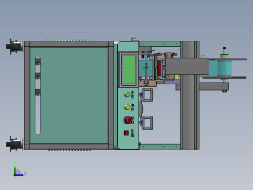 半自动化手工贴合机、桌面型贴标机 3D模型（SolidWorks设计，提供step(stp)_x_t文件）左视缩略图