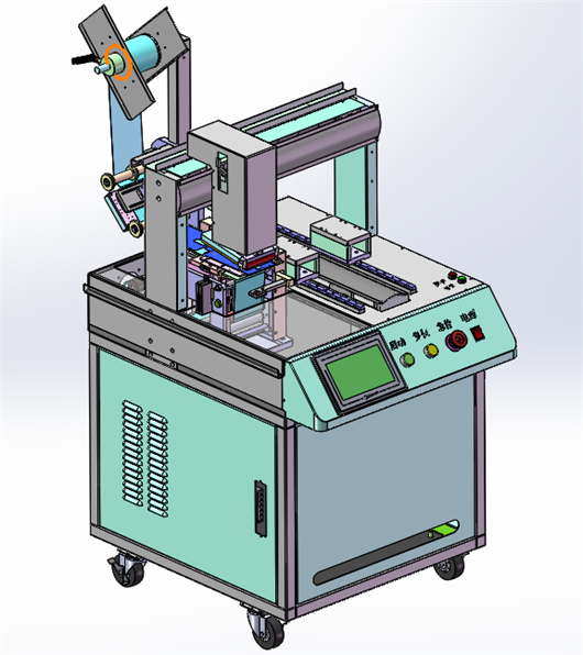 半自动化手工贴合机、桌面型贴标机 3D模型（SolidWorks设计，提供step(stp)_x_t文件）