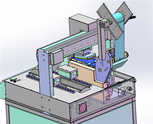 半自动化手工贴合机、桌面型贴标机 3D模型（SolidWorks设计，提供step(stp)_x_t文件）