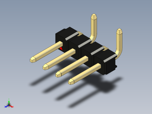 彩色公排针 100mil 2.54mm 系列-DS1022_black_04p_100mil_Type_SMT_R2_rev1.0