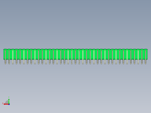 彩色公排针 100mil 2.54mm 系列-DS1022_green_3x39p_100mil_TypeD_rev1.0后视缩略图