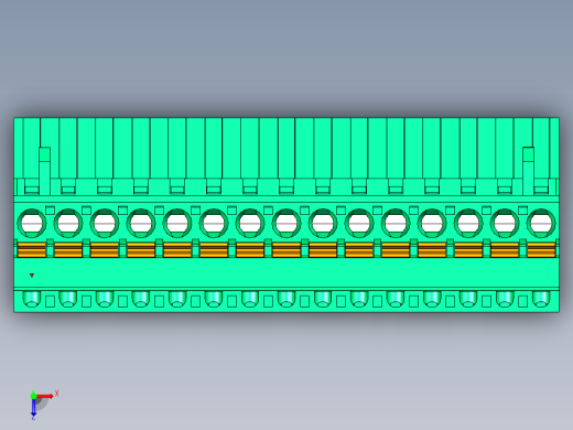 DEGSON 2EDG 系列 5.0mm 可插拔接线端子组-2EDGKDA-5.0-15P-14-00AH俯视缩略图