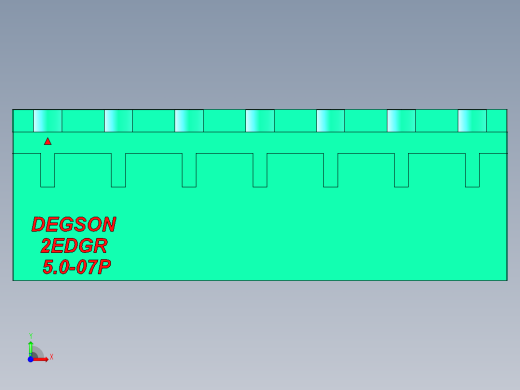 DEGSON 2EDG 系列 5.0mm 可插拔接线端子组-2EDGR-5.0-07P-14-00AH前视缩略图
