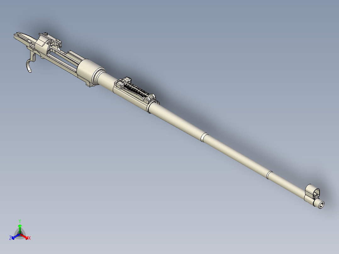 Kar98k游戏步枪模型正等轴测图