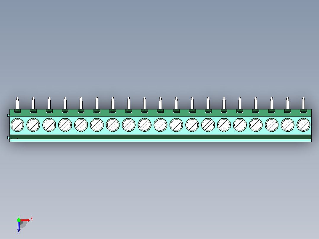 DEGSON DG128 系列 5.07.5mm 接线端子-DG128R-5.0-19P-14-00AH俯视图