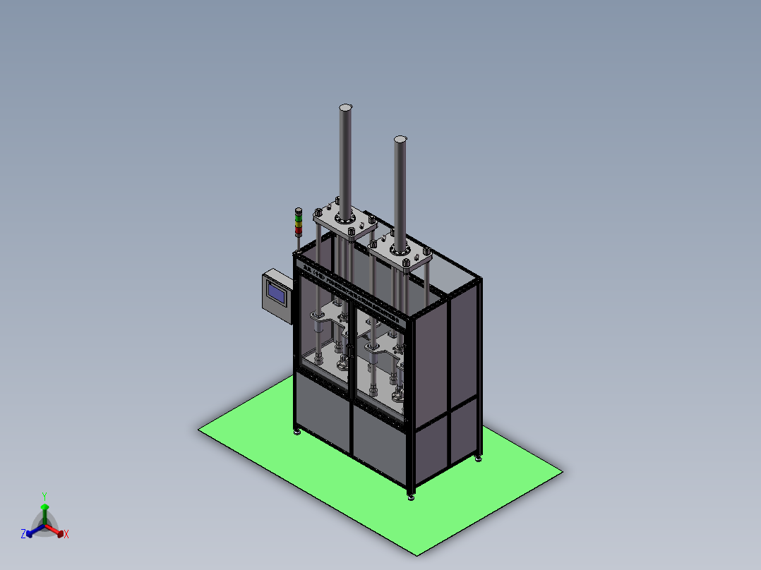 XYGL-20150301-00油缸负载测试工作台正等轴测图