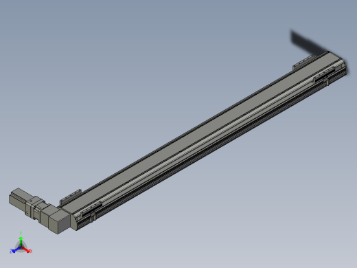 直线模组LHB17-L40-S1750-R(B)设计图纸正等轴测缩略图