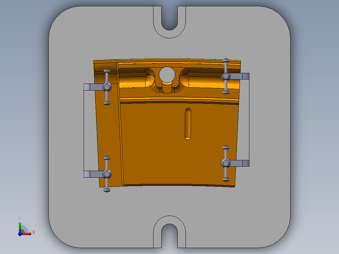航空发动转子密封板夹具设计前视图