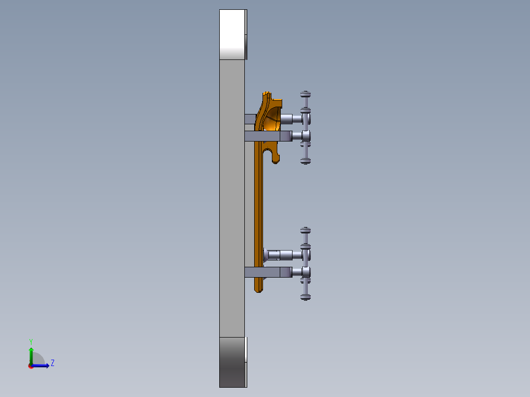 航空发动转子密封板夹具设计左视图