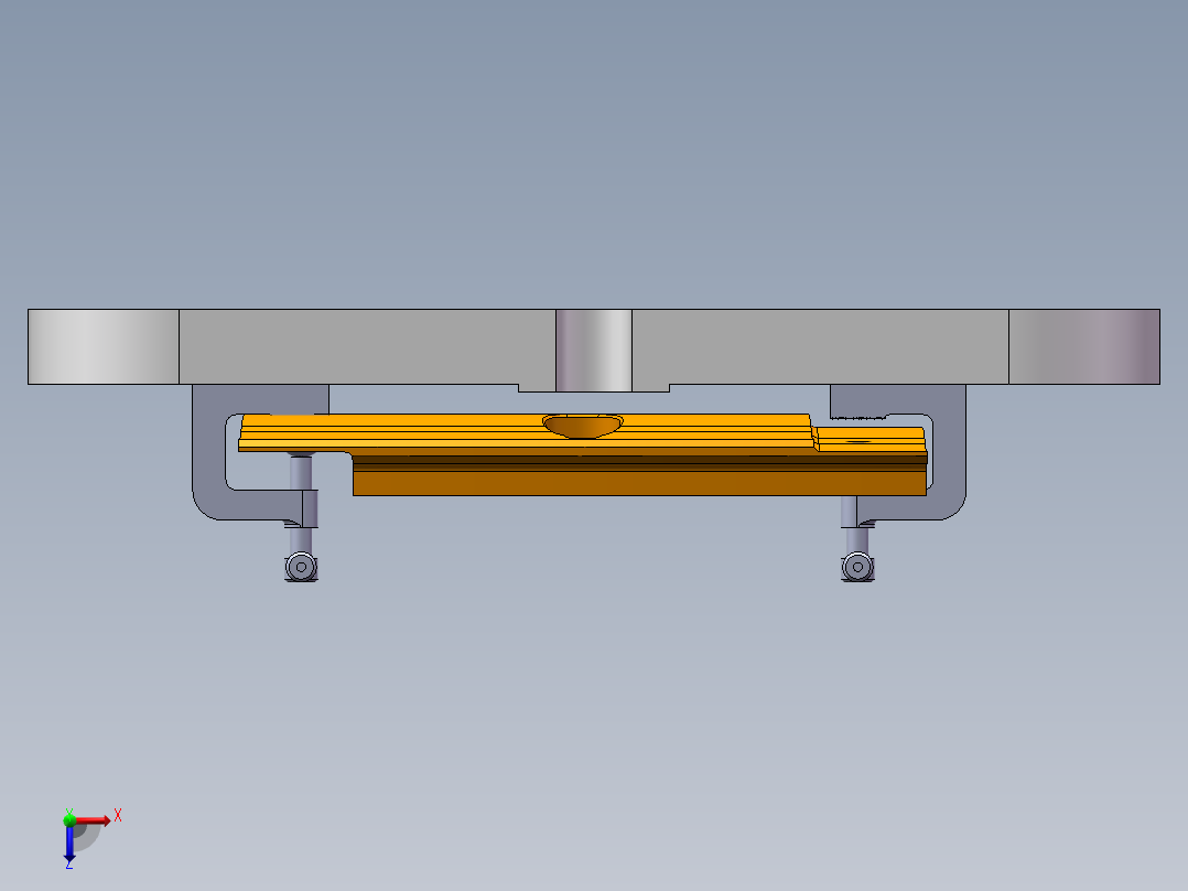 航空发动转子密封板夹具设计俯视图