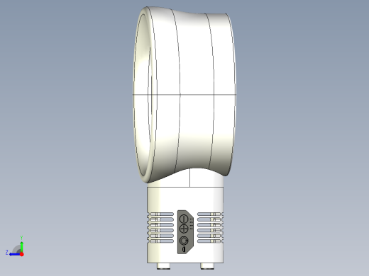 无叶风扇三维step右视缩略图