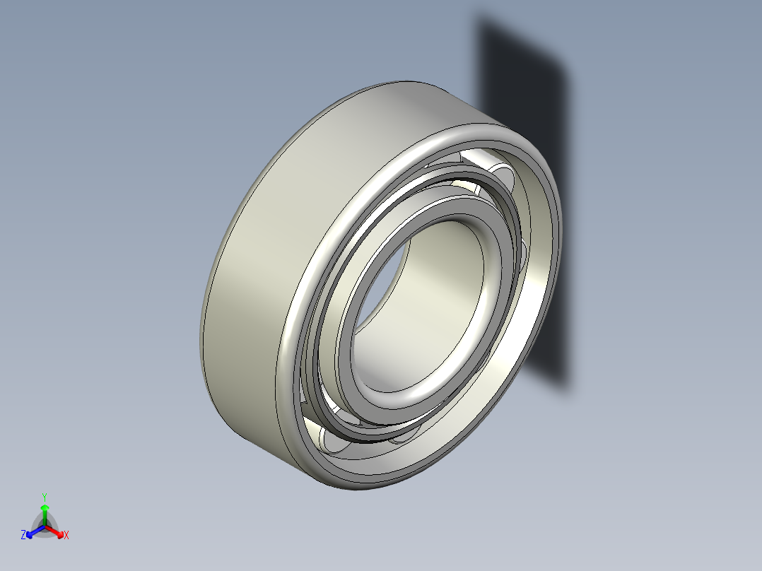 轴承-Bearing_40x85x27.stp正等轴测图