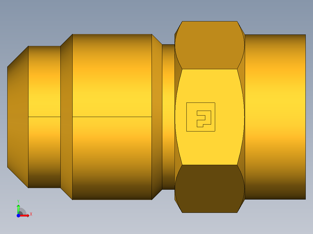 扩口式工业通用硬管接头Female Connector 46F-10-6前视图
