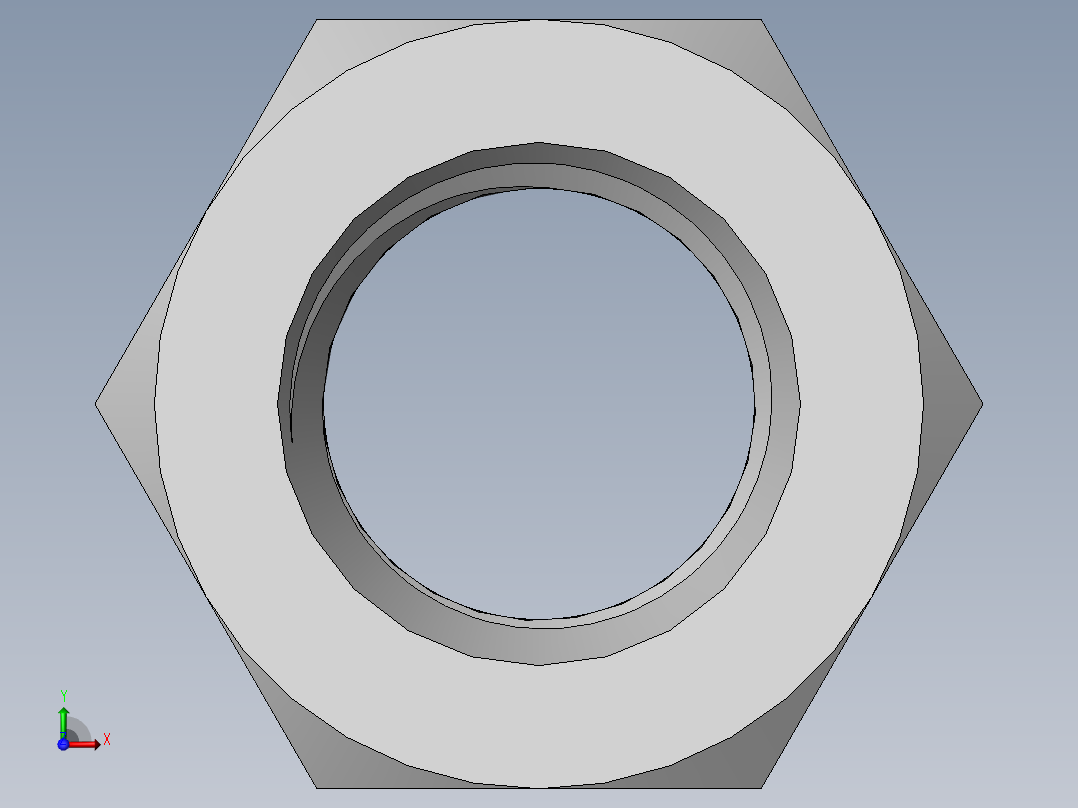 DIN 934 螺母-M39 Nut.SLDPRT前视图