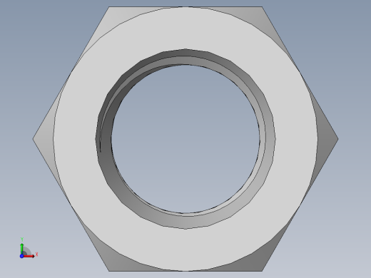 DIN 934 螺母-M39 Nut.SLDPRT前视缩略图