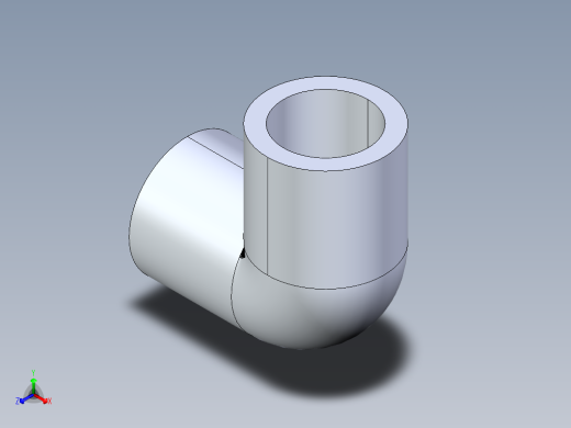 聚氯乙烯配件05-Sch80_90Elbow_SxS_806-005 _0.5in正等轴测缩略图