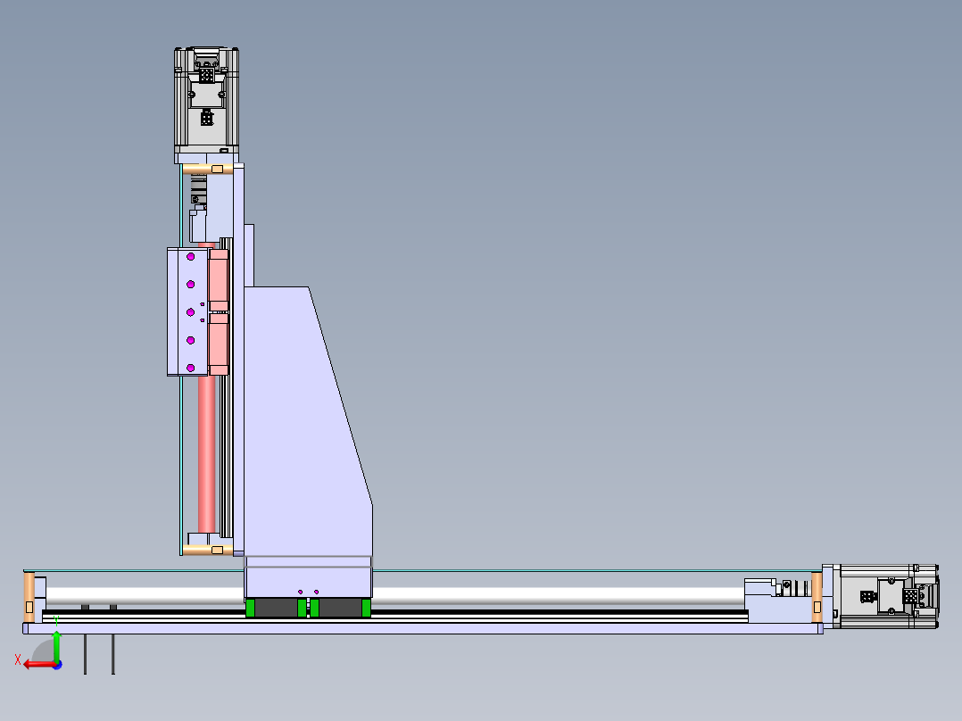 莲藕去皮切片机 2D陈后视图