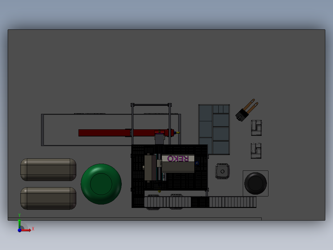平台建设用的钢结构前视图