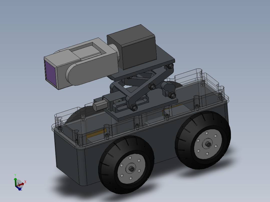 剪式升降云台管道检测机器人