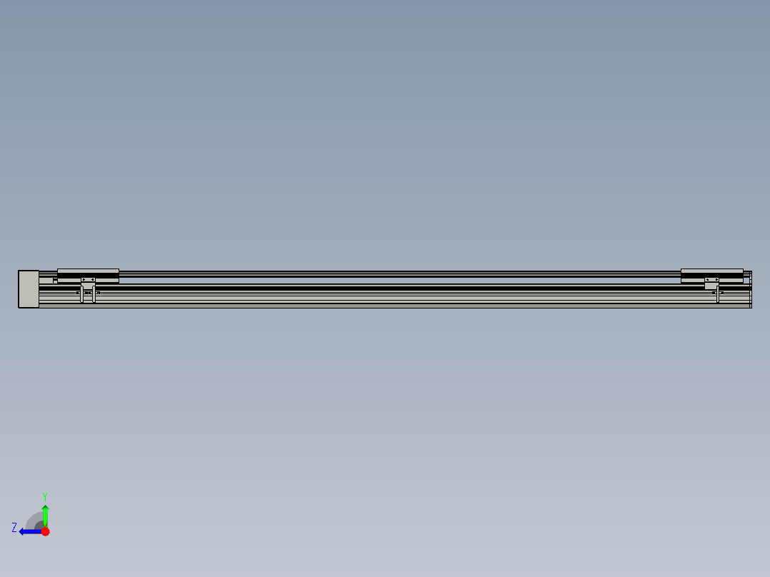 直线模组LHA170-S1500-R设计图纸右视图