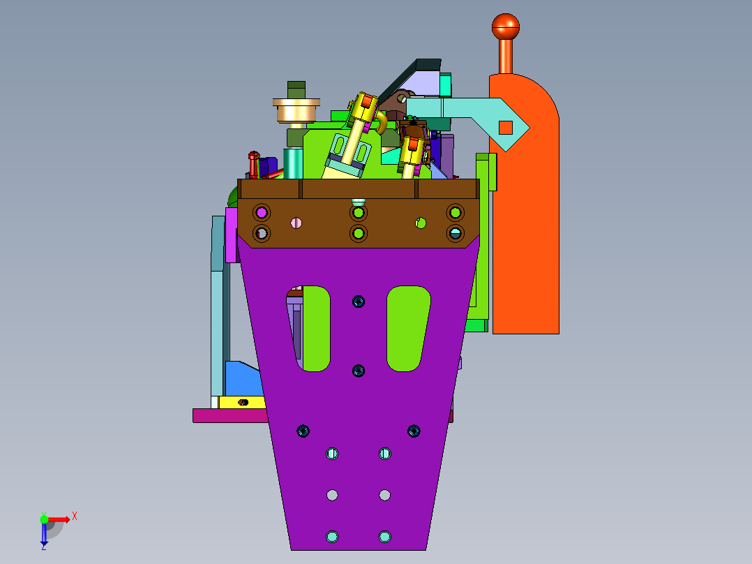 柔性汽车排气管焊接工装俯视图