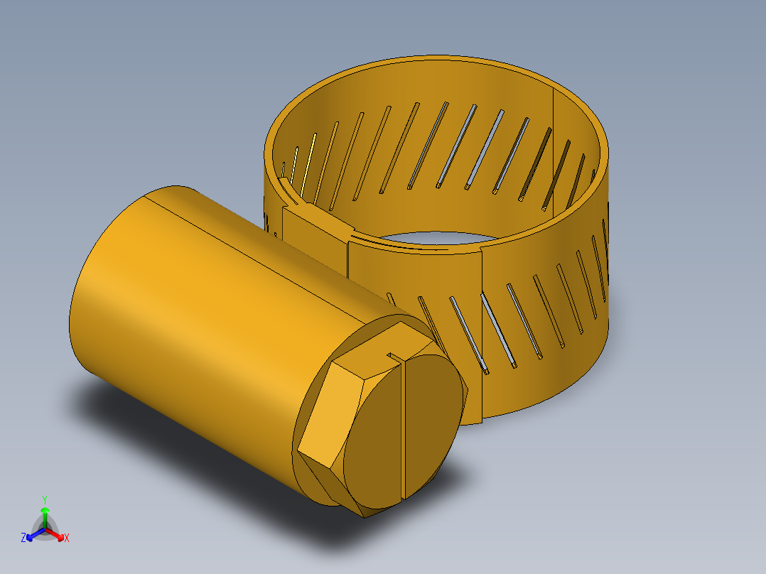 倒齿式工业管接头Stainless Steel Worm Drive Clamp 97HC-3主视图