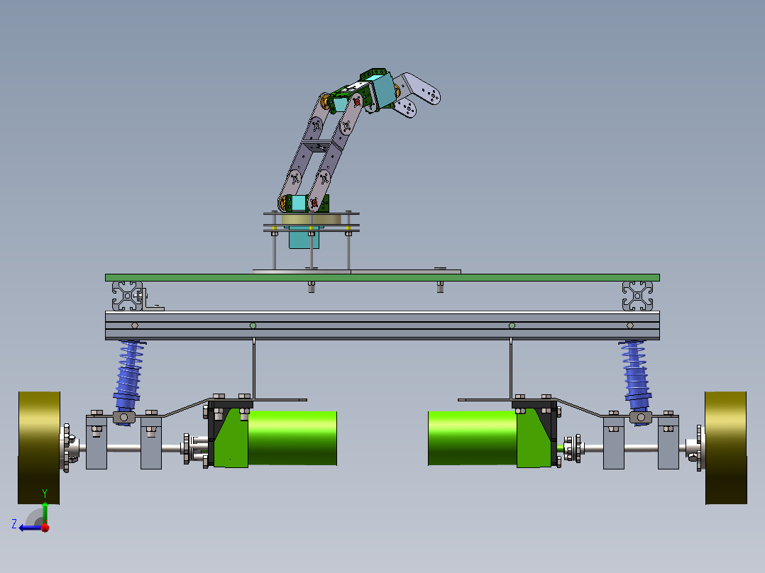 减震车（三维+设计+程序+原理图+二维）右视图