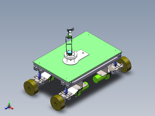 减震车（三维+设计+程序+原理图+二维）正等轴测缩略图