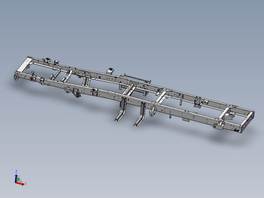 载货汽车底盘车架结构三维模型设计