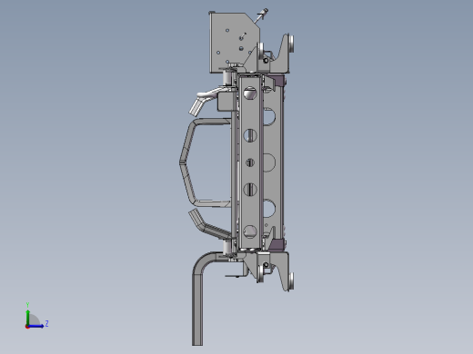 载货汽车底盘车架结构三维模型设计左视缩略图