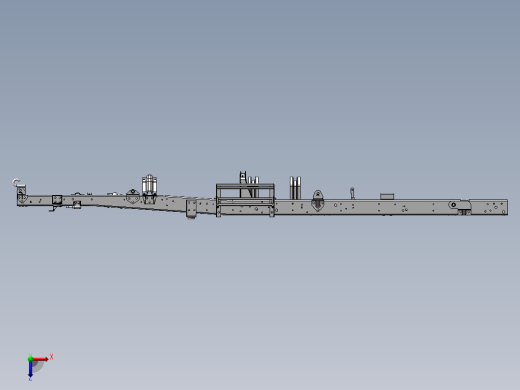 载货汽车底盘车架结构三维模型设计俯视缩略图