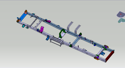 载货汽车底盘车架结构三维模型设计缩略图