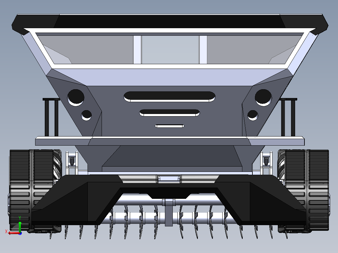 大型农业耕犁机sw20可编辑后视图