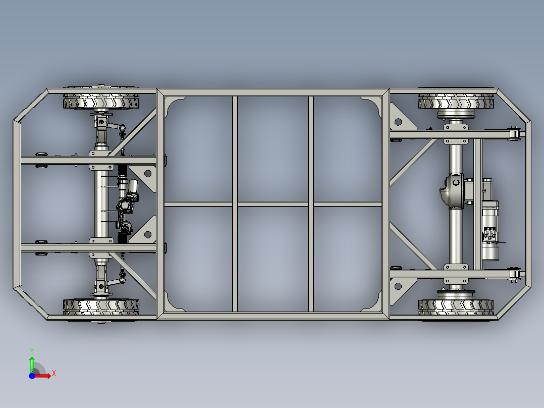 3.5吨自动驾驶用线控车底盘前视图
