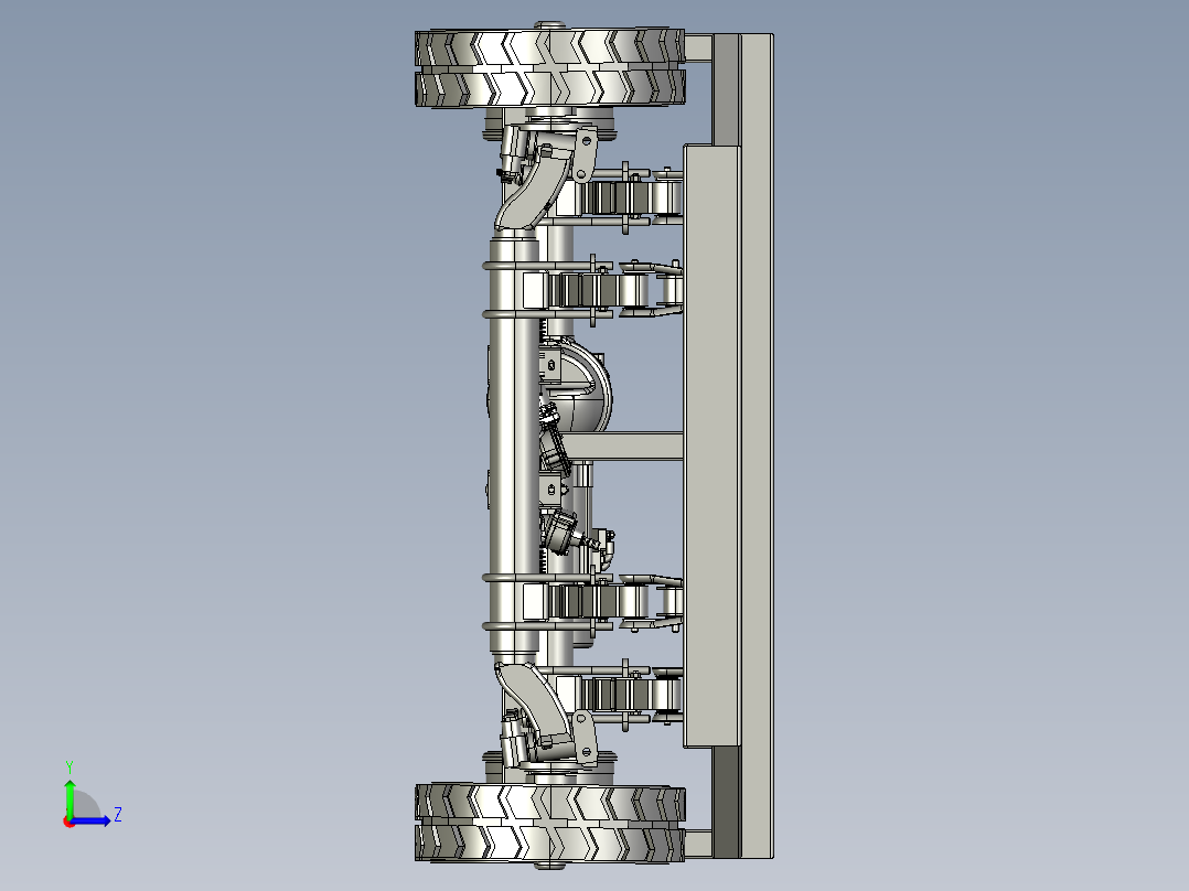 3.5吨自动驾驶用线控车底盘左视图