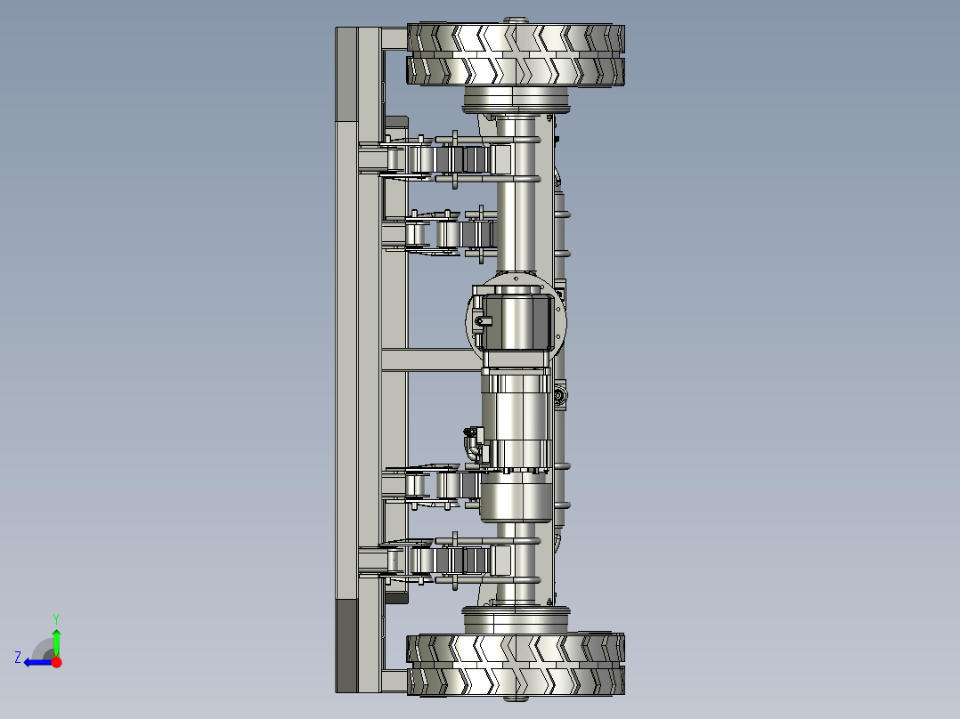 3.5吨自动驾驶用线控车底盘右视图