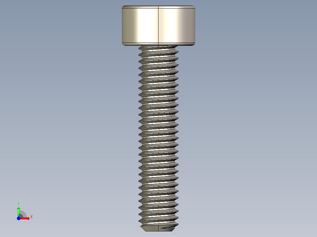 Screw_DIN_912_M3x14F_A2.STEP公制内六角螺钉前视图