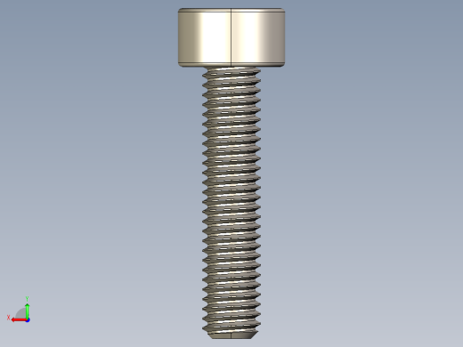Screw_DIN_912_M3x14F_A2.STEP公制内六角螺钉后视缩略图