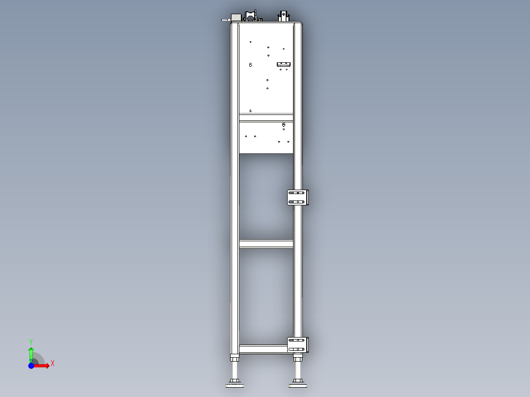 滑轨固定架前视图