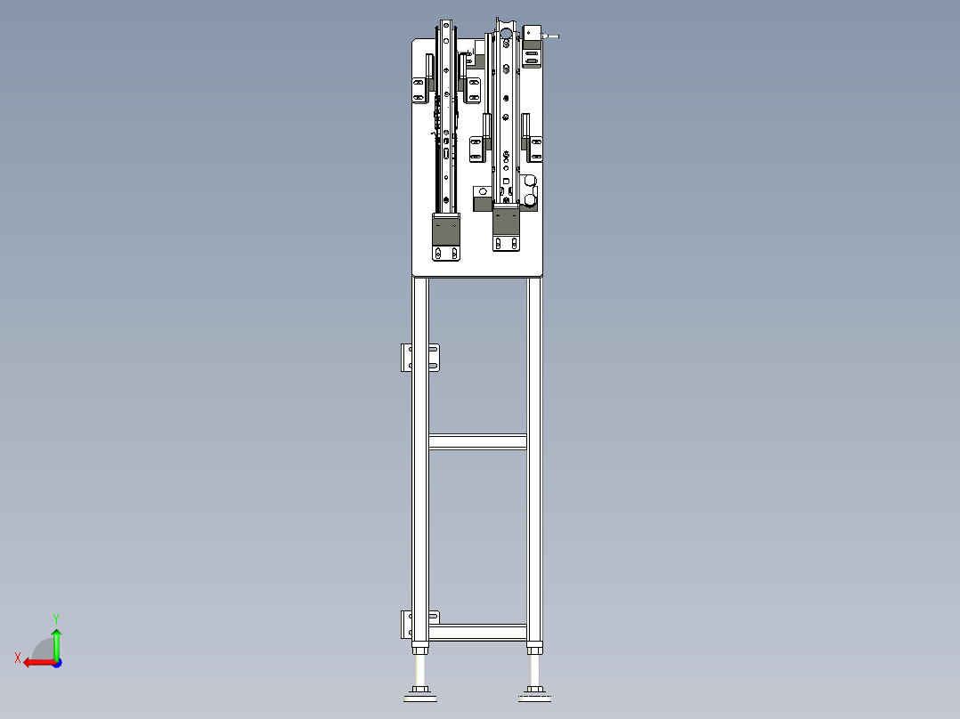 滑轨固定架后视图