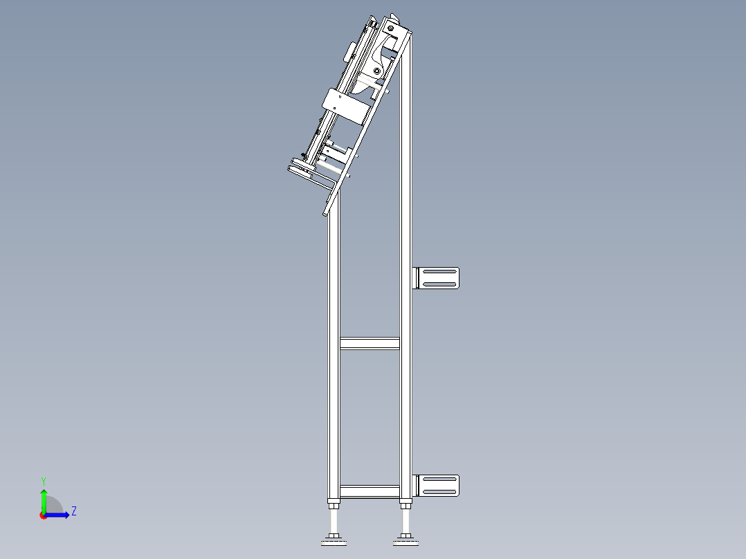 滑轨固定架左视图