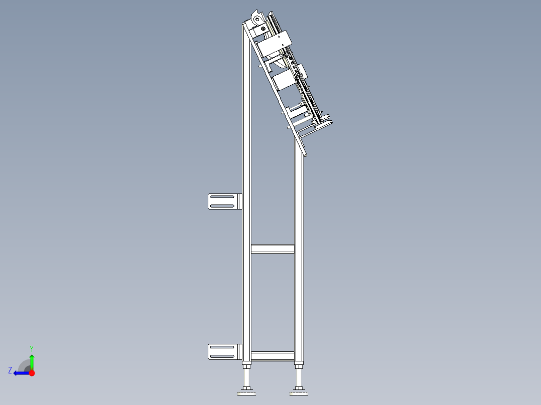 滑轨固定架右视图