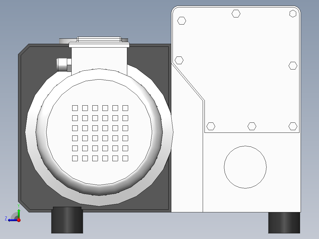 泵、水泵、SV300旋片真空泵(上海高鹏)右视图