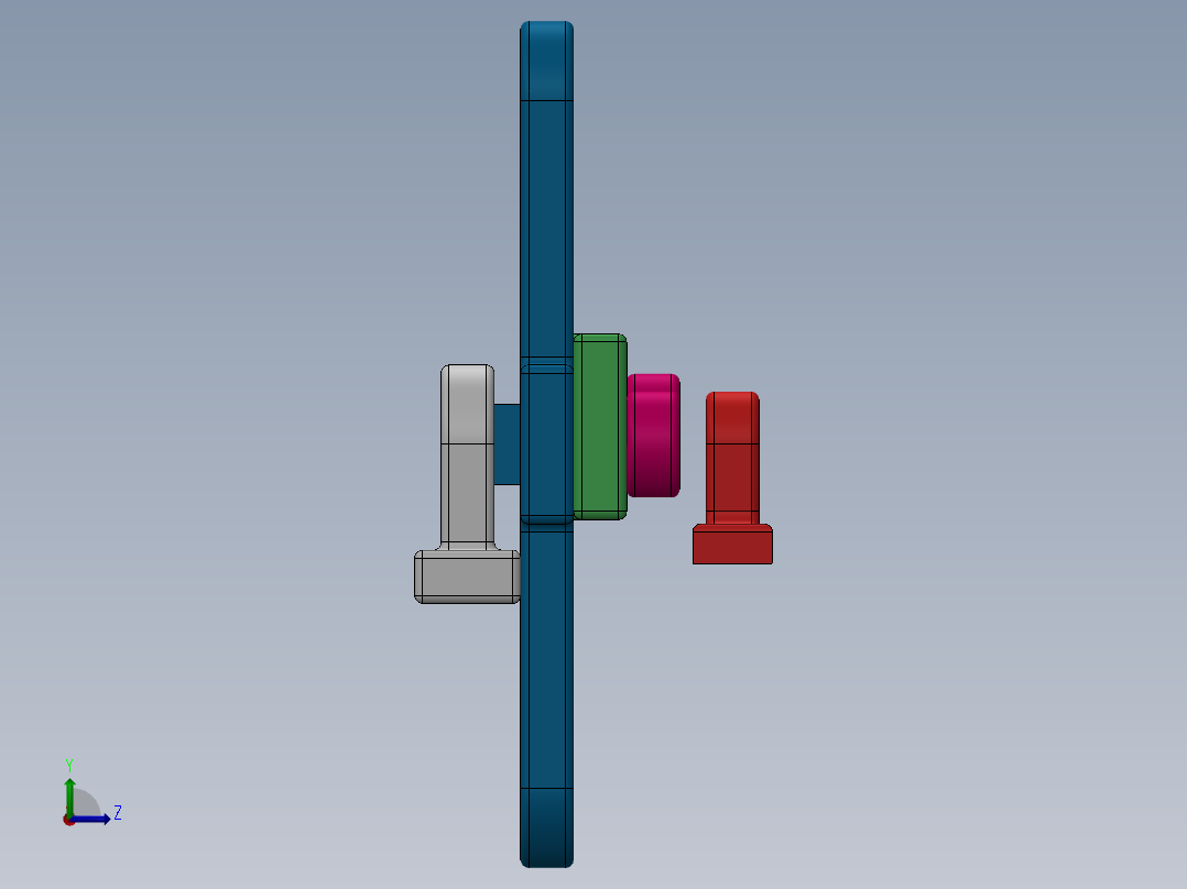 曲柄滑块左视图