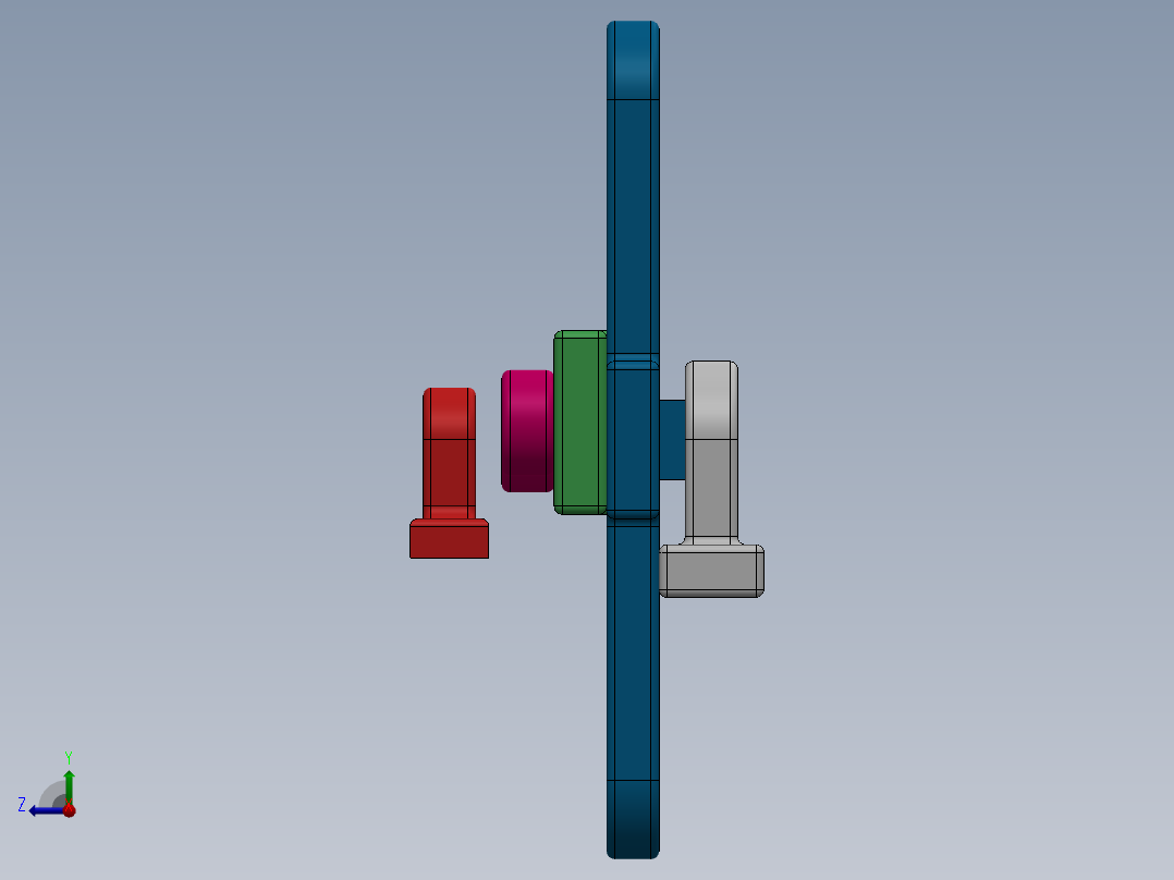 曲柄滑块右视图