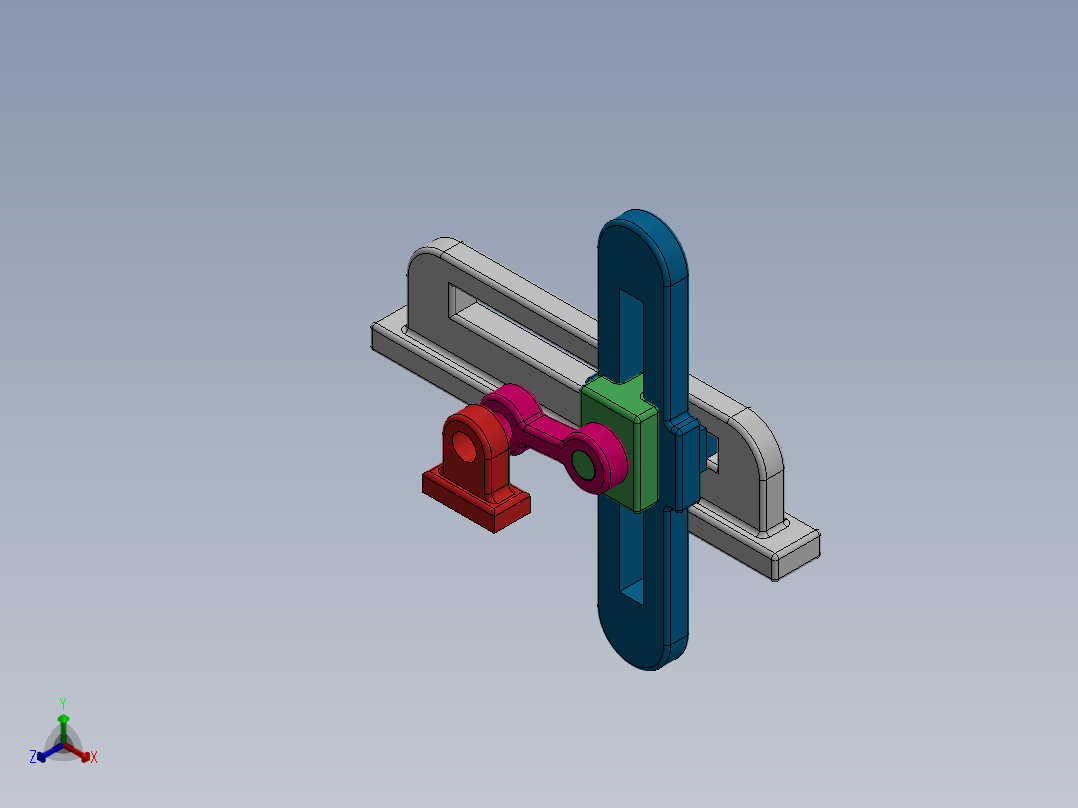 曲柄滑块正等轴测图
